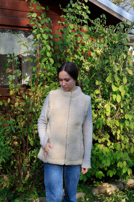 Gilet laine CONFORT beige clair