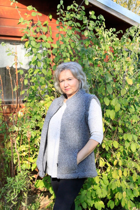 Gilet laine mérinos CONFORT gris