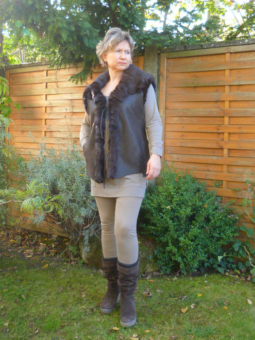 GILET en peau lainée *08