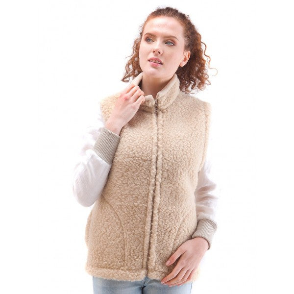 Gilet laine SPORT beige