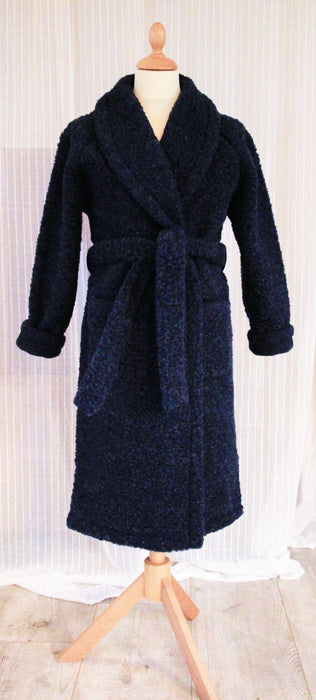 Robe de chambre en laine - bleu marine