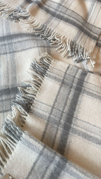 Grand PLAID en laine mérinos à carreaux