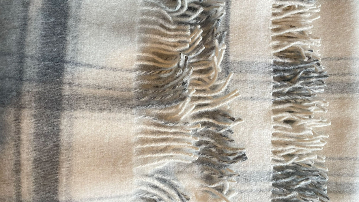 Grand PLAID en laine mérinos à carreaux