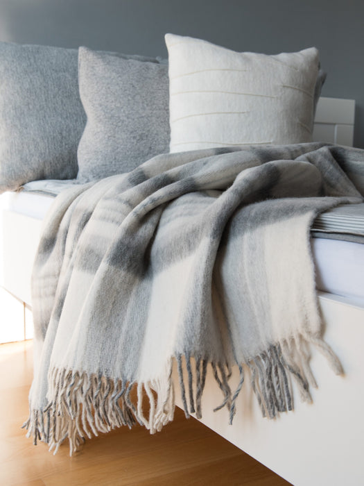 Grand PLAID en laine mérinos à carreaux