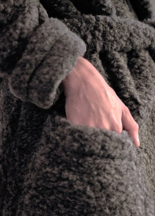 Robe de chambre en laine - grise